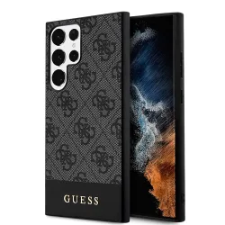 Custodia per Samsung Galaxy S24 Ultra S928, Guess, 4G Stripe, Nera