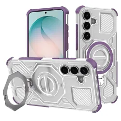 Custodia per Samsung Galaxy S26 Plus S947, Techsuit, Carbon Shield Pro, Viola