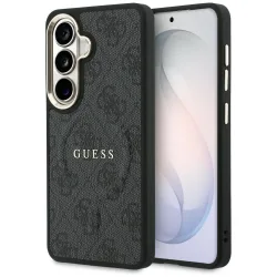 Custodia MagSafe per Samsung Galaxy S26 S942, Guess, 4G Embossed Ring, Nera