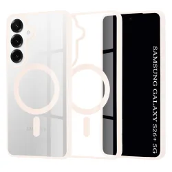 Custodia MagSafe per Samsung Galaxy S26 Plus S947, Techsuit, Pro, Rosa