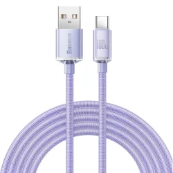 Cavo Dati e Ricarica USB-A - USB-C Baseus Crystal Shine Series, 100W, 1.2m, Viola CAJY000405