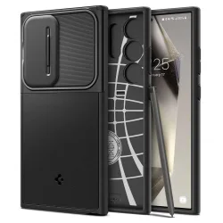 Custodia per Samsung Galaxy S24 Ultra S928, Spigen, OPTIK ARMOR, Nera ACS07313