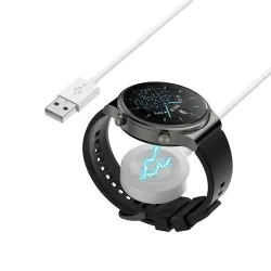 Caricabatterie Wireless Techsuit THC1 per Huawei Watch Series, USB-A, Bianco