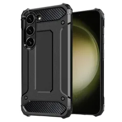 Custodia per Samsung Galaxy S23+ S916, Techsuit, Hybrid Armor, Nera