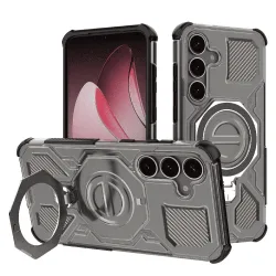 Custodia per Samsung Galaxy S25 S931, Techsuit, Carbon Shield Pro, Fumo