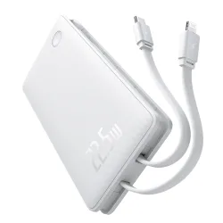 Batteria Esterna Baseus Airpow Lite, 10000mAh, 22.5W, QC + PD, 1 x Lightning - 1 x USB-A - 2 x USB-C, Bianca P10067501213-00