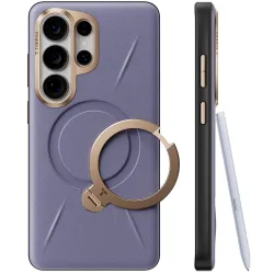 Custodia MagSafe per Samsung Galaxy S26 Ultra S948, Torras, QPRO Leather, Viola