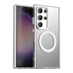 Custodia MagSafe per Samsung Galaxy S23 Ultra S918, Techsuit, CandyCase, Bianca