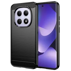 Custodia per Xiaomi Poco M8 / Redmi Note 15 5G / Note 15 4G, Techsuit, Carbonio, Nera