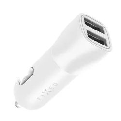 Caricabatterie Auto Fixed, 15.5W, 3A, 2 x USB-A, Bianco