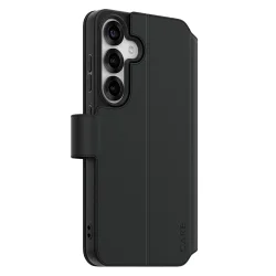Custodia per Samsung Galaxy S25 S931, PanzerGlass, Care Feature Kickstand Wallet, Nera