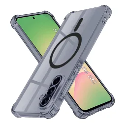 Custodia MagSafe per Samsung Galaxy A56 A566, Techsuit, Shockproof Clear, Fumè