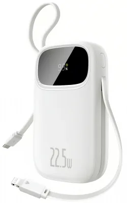 Batteria Esterna Baseus EnerFill FC31, 10000mAh, 22.5W, QC + PD, 1 x Lightning - 1 x USB-A - 2 x USB-C, Bianca P10082106213-00