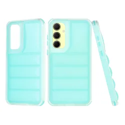 Custodia per Samsung Galaxy A35 5G A356, Techsuit, Wave Shield, Turchese