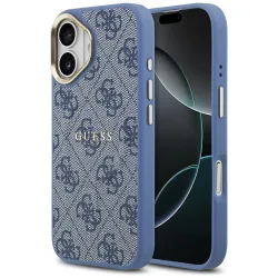 Custodia MagSafe per Apple iPhone 17, Guess, 4G Classic, Blu