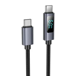 Cavo Dati e Ricarica USB-C - USB-C HOCO Display X112, 60W, 1m, Nero