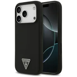 Custodia MagSafe per Apple iPhone 17 Pro Max, Guess, Logo Triangolo, Nera