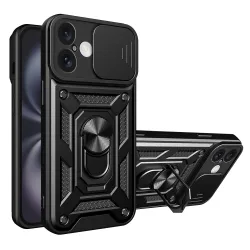 Custodia per Apple iPhone 16 Plus, Techsuit, CamShield, Nera