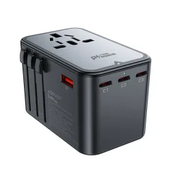 Caricabatterie da Rete Acefast Travel Z1, 75W, 3.35A, 2 x USB-A - 3 x USB-C, Nero