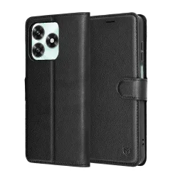 Custodia per Honor X5c Plus, Techsuit, Leather Folio, Nera