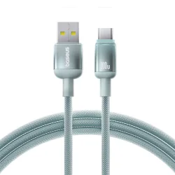 Cavo Dati e Ricarica USB-A - USB-C Baseus Discolor, 100W, 1m, Blu Verde E0420800