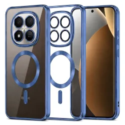 Custodia MagSafe per Xiaomi Poco M8 Pro / Redmi Note 15 Pro+ 5G, Techsuit, Luxury Crystal, Blu Scuro