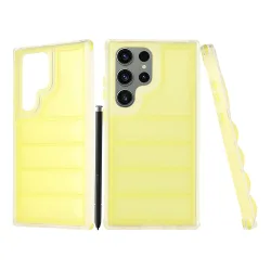 Custodia per Samsung Galaxy S23 FE S711, Techsuit, Wave Shield, Gialla