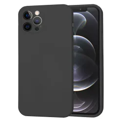 Custodia per Apple iPhone 12 Pro, Techsuit, SoftFlex, Nera