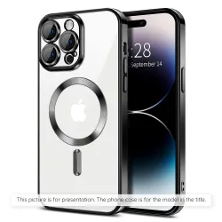Custodia MagSafe per Apple iPhone 17 Air, Techsuit, Luxury Crystal, Nera