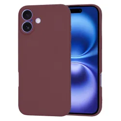 Custodia per Apple iPhone 16, Techsuit, SoftFlex, Ciliegia