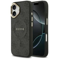 Custodia MagSafe per Apple iPhone 17, Guess, 4G Classic, Nera