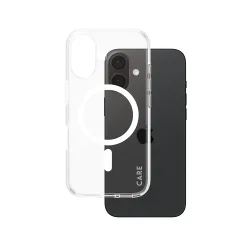 Custodia MagSafe per Apple iPhone 16, PanzerGlass, Care Urban Combat, Trasparente Bianca