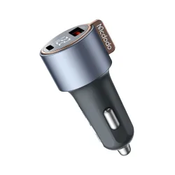 Caricabatterie Auto McDodo CC-3690 Venus Display, 75W, 3A, 1 x USB-A - 1 x USB-C, Nero