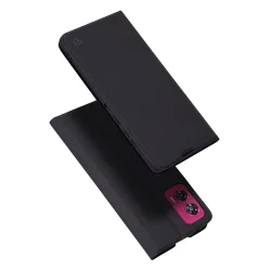 Custodia per Motorola Edge 50 Fusion, Techsuit, Magskin Book, Nera