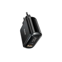 Caricabatterie Rete McDodo CH-7170 Chocolate Display, 20W, 3A, 1 x USB-A - 1 x USB-C, Nero