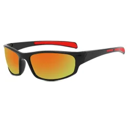 Occhiali da Ciclismo Unisex Techsuit 9937, Neri Arancioni