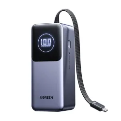 Batteria Esterna UGREEN PB723, 20000mAh, 130W, QC + PD, 1 x USB-A - 2 x USB-C, Grigio
