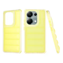 Custodia per Xiaomi Redmi Note 13 Pro 4G / Poco M6 Pro 4G, Techsuit, Wave Shield, Gialla