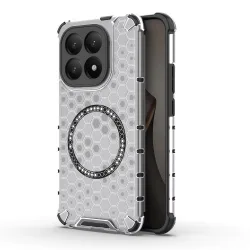 Custodia MagSafe per Xiaomi 15T, Techsuit, HoneyComb Shield, Bianca