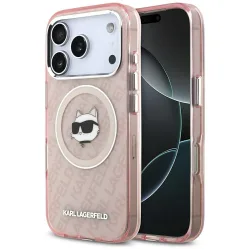 Custodia MagSafe per Apple iPhone 17 Pro Max, Karl Lagerfeld, IML Choupette's Head, Rosa