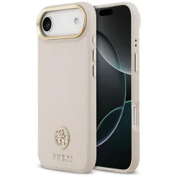 Custodia MagSafe per Apple iPhone 17 Air, Guess, Grained Strass Logo, Rosa