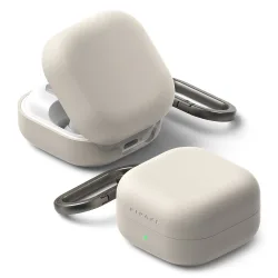 Custodia Ringke per Samsung Galaxy Buds4 / Buds4 Pro, Crema