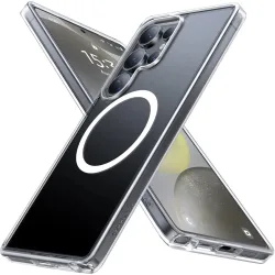 Custodia MagSafe per Samsung Galaxy S25 Ultra S938, Torras, Guardian, Trasparente