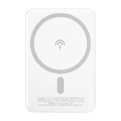 Batteria Esterna Wireless Dudao K14S, 5000mAh, 10W, PD + QI, 1 x QI - 1 x USB-C, Bianca