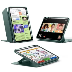 Custodia per Apple iPad (2025) / (2022), ESR, Flip Hybrid con Porta Matita, Verde