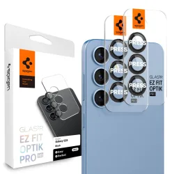 Pellicola Protettiva Posteriore Spigen GlastR EZ FIT Optik Pro HD per Samsung Galaxy S25 S931, Vetro Temperato, Set 2 pezzi, Nera AGL09092