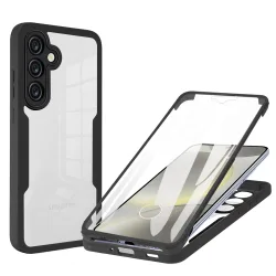 Custodia per Samsung Galaxy S25 S931, Techsuit, ColorVerse 360, Nera
