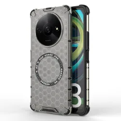Custodia MagSafe per Xiaomi Redmi A3x / A3, Techsuit, HoneyComb Shield, Nera