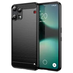 Custodia per Nothing Phone (3a) Lite, Techsuit, Carbonio, Nera
