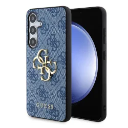 Custodia per Samsung Galaxy S24+ S926, Guess, 4G Big Logo, Blu